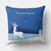 トナカイイラストレーション名前をカスタムする装飾用クッション クッション (裏面)