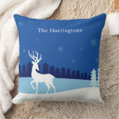 トナカイイラストレーション名前をカスタムする装飾用クッション クッション (ブランケット)