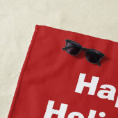 トナカイイラストレーション名前をカスタムする&文字タオル ビーチタオル (インサイチュ)