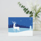 トナカイイラストレーション葉書 ポストカード (スタンド正面)