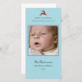 トナカイエレガントクリスマスフォトカード シーズンカード (正面/裏面)