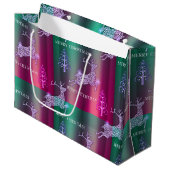 トナカイエレガントクリスマス ラージペーパーバッグ (正面アングル)