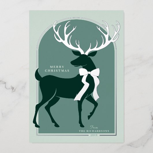 トナカイエレガントシルバー 箔シーズンカード (正面)