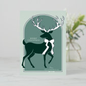 トナカイエレガントシルバー 箔シーズンカード (立ち正面)