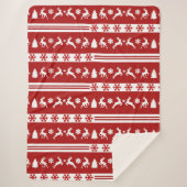 トナカイエレガントズスノーフレークスライン大 シェルパブランケット (正面)