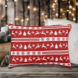 トナカイエレガントズスノーフレークスライン アクセントクッション