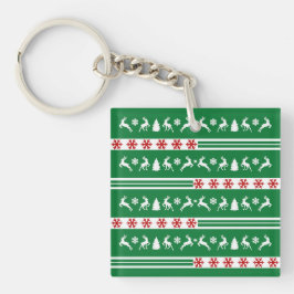 トナカイエレガントズスノーフレークスライン キーホルダー