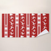 トナカイエレガントズスノーフレークスライン バスタオル (バスタオル)