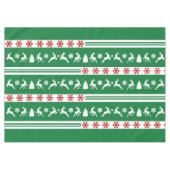 トナカイエレガントズスノーフレークスライン（中） テーブルクロス (正面(横))