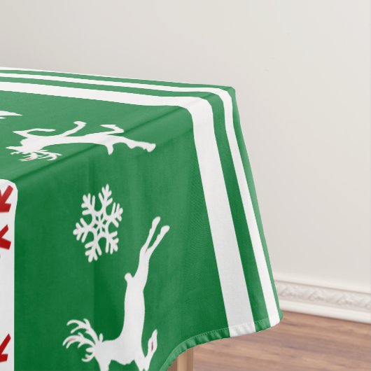 トナカイエレガントズスノーフレークスライン（中） テーブルクロス (インサイチュ)