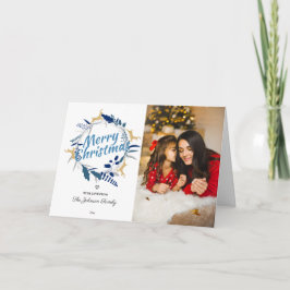 トナカイエレガントフローラクリスマスリース写真 シーズンカード