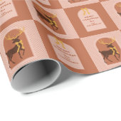 トナカイエレガントーのクリパーソナライズされたスマス ラッピングペーパー (ロールコーナー)