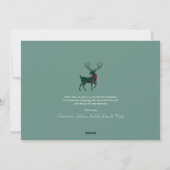 トナカイエレガントー3枚の写真クリスマスカード シーズンカード (裏面)