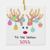 トナカイオーナメント セラミックオーナメント (正面)