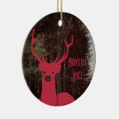 トナカイカスタムクリスマス文字 セラミックオーナメント (右)