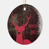 トナカイカスタムクリスマス文字 セラミックオーナメント (左)