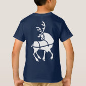 トナカイカスタムシャツのキッズクリスマスススセーター Tシャツ (裏面)