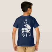 トナカイカスタムシャツのキッズクリスマスススセーター Tシャツ (裏面フル)