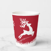 トナカイカスタム文字紙カップ 紙コップ (裏面)