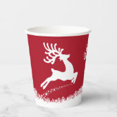 トナカイカスタム文字紙カップ 紙コップ (正面)