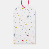 トナカイカラフルアントラーとスターズメリークリスマス ギフトタグ (裏面)