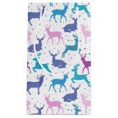 トナカイカラフルパターン スモールペーパーバッグ (正面)