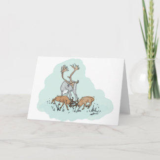 トナカイカードを持つ小型アカシカ シーズンカード