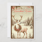 トナカイキスヴィンテージクリスマス シーズンカード (正面)