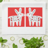 トナカイキス キッチンタオル (折り畳み)