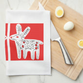 トナカイキス キッチンタオル (四つ折り)