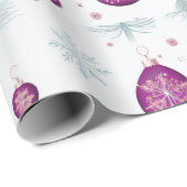 トナカイクリスマスオーナメントスノーフレークスクリスマス ラッピングペーパー (ロールコーナー)