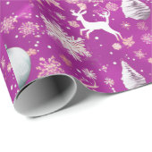 トナカイクリスマスオーナメントスノーフレークスクリスマス ラッピングペーパー (ロールコーナー)