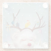 トナカイクリスマスオーナメント ガラスコースター (裏面)