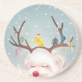 トナカイクリスマスオーナメント コースター