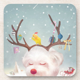 トナカイクリスマスオーナメント コースター