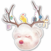 トナカイクリスマスオーナメント シール (正面)