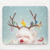 トナカイクリスマスオーナメント マウスパッド (正面)