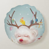 トナカイクリスマスオーナメント ラウンドクッション (裏面)