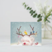 トナカイクリスマスオーナメント 案内ポストカード (スタンド正面)