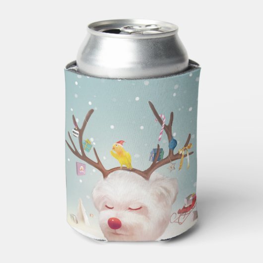 トナカイクリスマスオーナメント 缶クーラー (缶正面)
