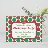 トナカイクリスマスパーティの招待状-クッキーエクシャ 招待状 (スタンド正面)