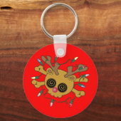 トナカイスカル キーホルダー (正面)