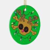 トナカイスカル セラミックオーナメント (右)