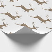 トナカイテーマニュートラルウォーター色素朴ギフト ラッピングペーパー (角)