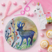 トナカイハートラブカスタム紙プレート9イン ペーパープレート (パーティー)