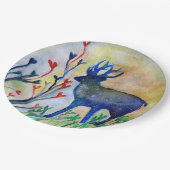 トナカイハートラブカスタム紙プレート9イン ペーパープレート (アングル)