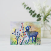 トナカイハートロマンチック葉書 ポストカード (スタンド正面)