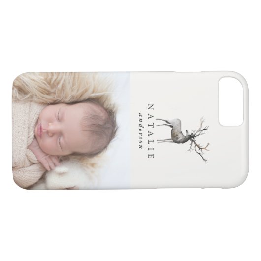 トナカイパーソナライズされたの写真冬 Case-Mate iPhoneケース (裏面(横))