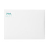 トナカイパーソナライズされたの回り住所 シール ラップアラウンドラベル (正面)