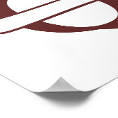 トナカイパーソナライズされたラブレターQスプリットモノグラム ポスター (角)